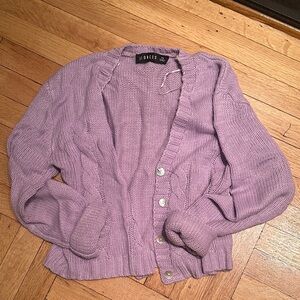 Lioness Purple Cardigan Sweater